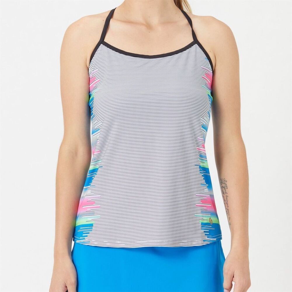 NWT Cross Court Women's Electra Cami Tank White Size L Tennis
